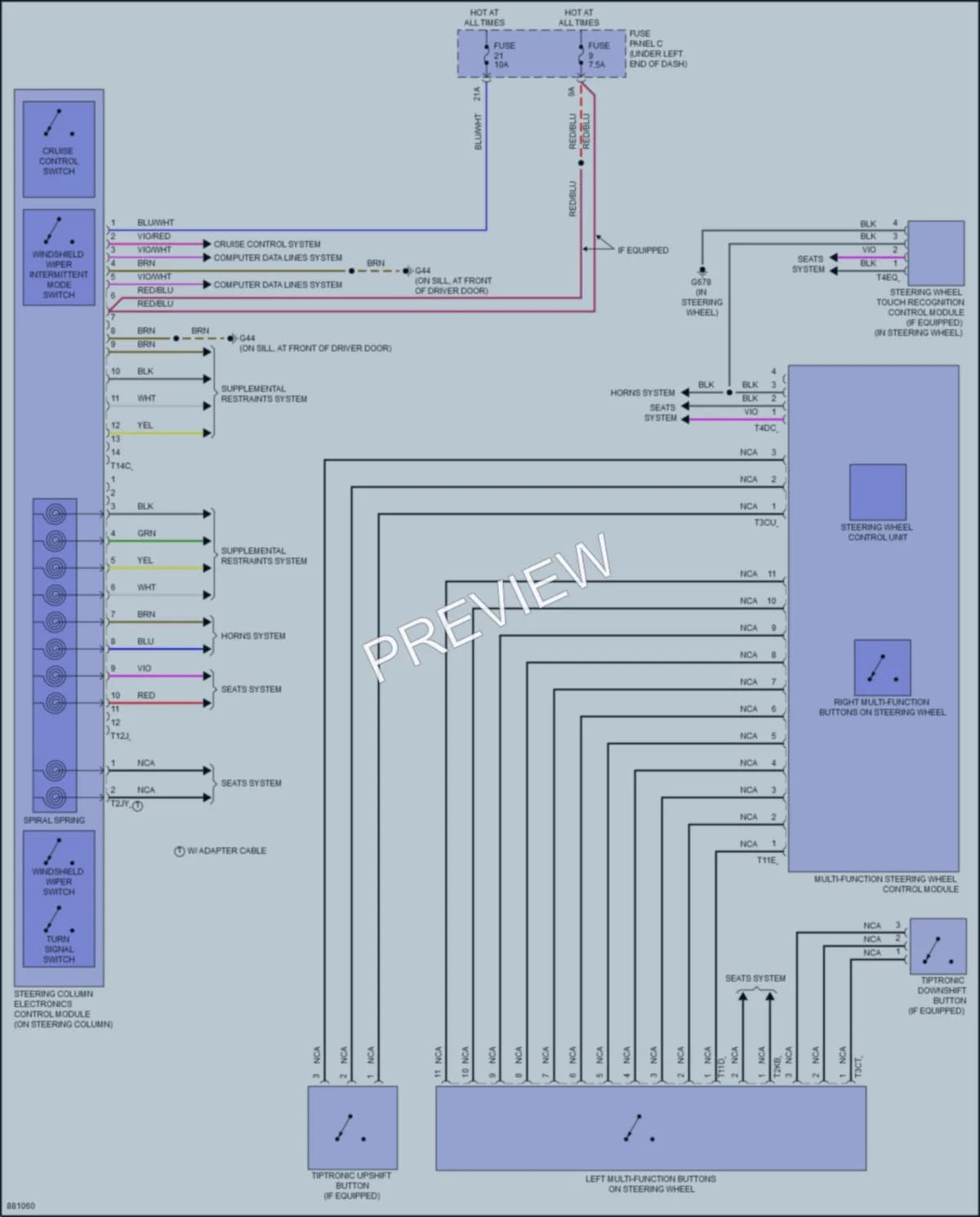2024 Audi Q3 Body Control Modules wiring diagram preview