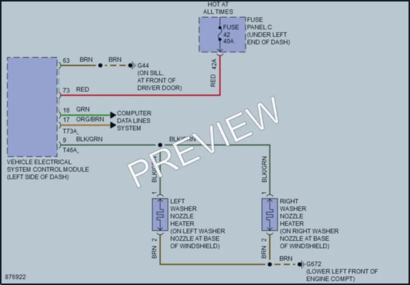 2024 Audi Q3 Wiper Washer wiring diagram preview