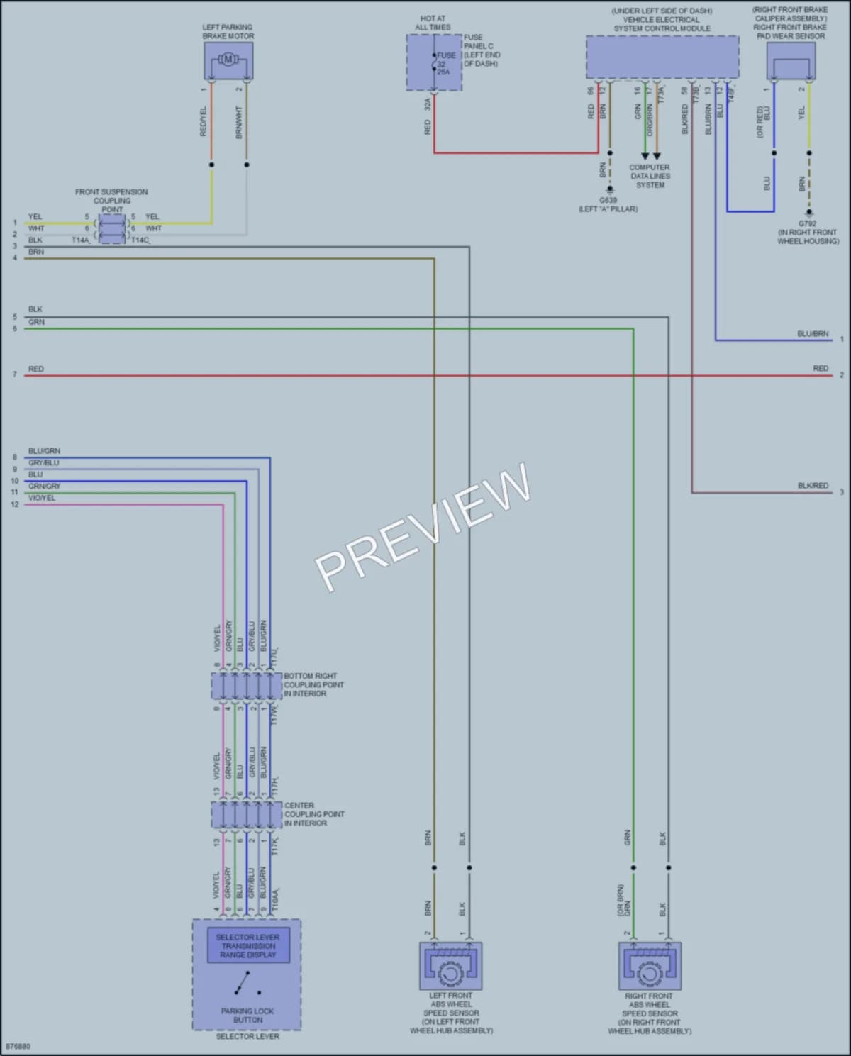 2024 Audi Q4etron Anti Lock Brakes wiring diagram preview