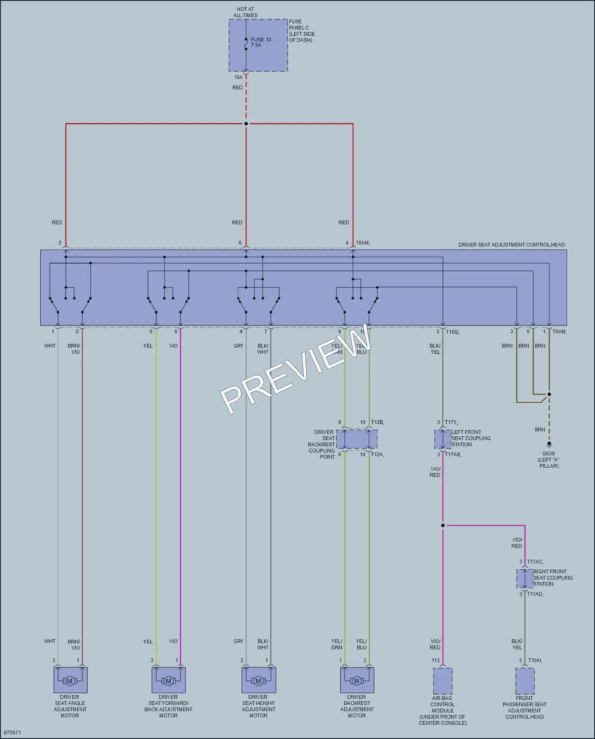 2024 Audi Q4etron Power Seats wiring diagram preview