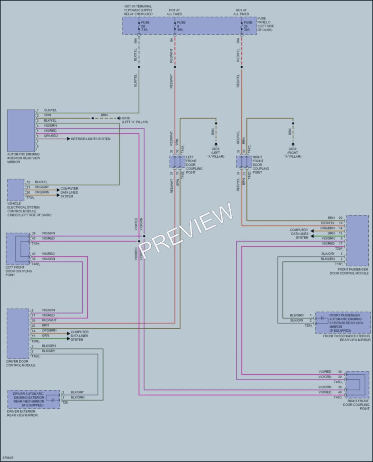 2024 Audi Q4etronSportback Power Mirrors wiring diagram preview