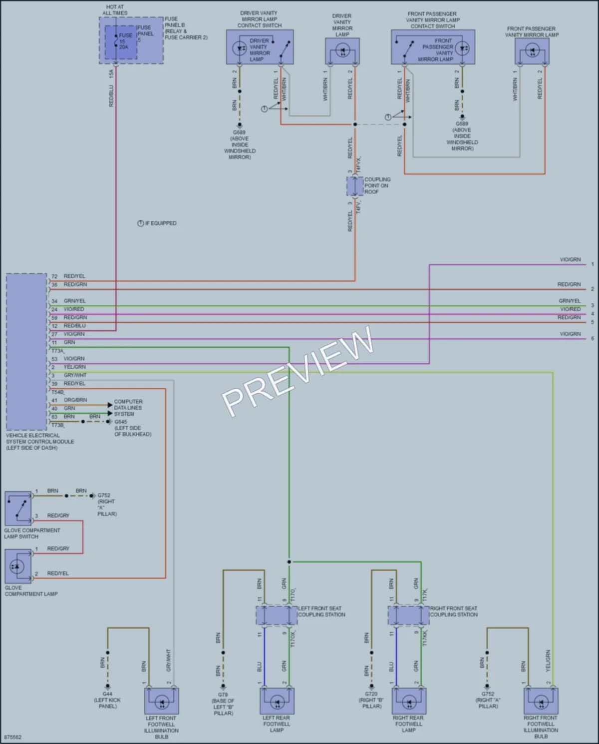 2024 Audi Q7 Interior Lights wiring diagram preview