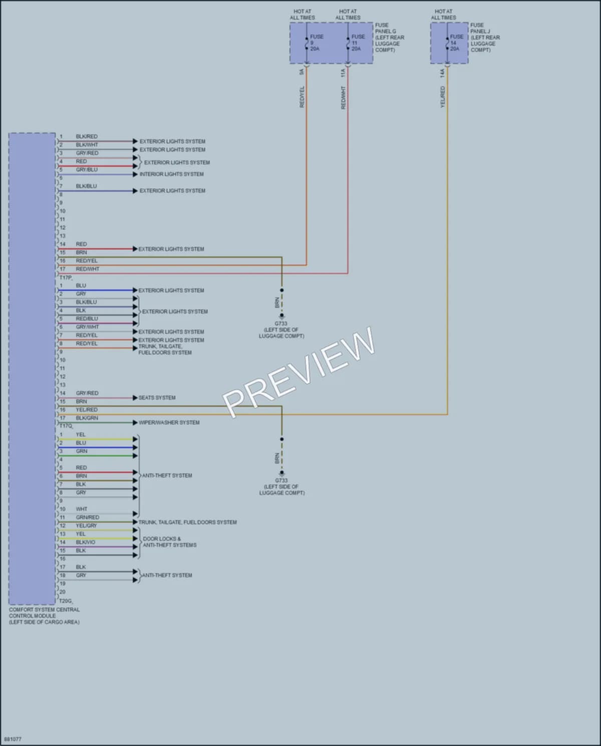 2024 Audi Q8 Body Control Modules wiring diagram preview