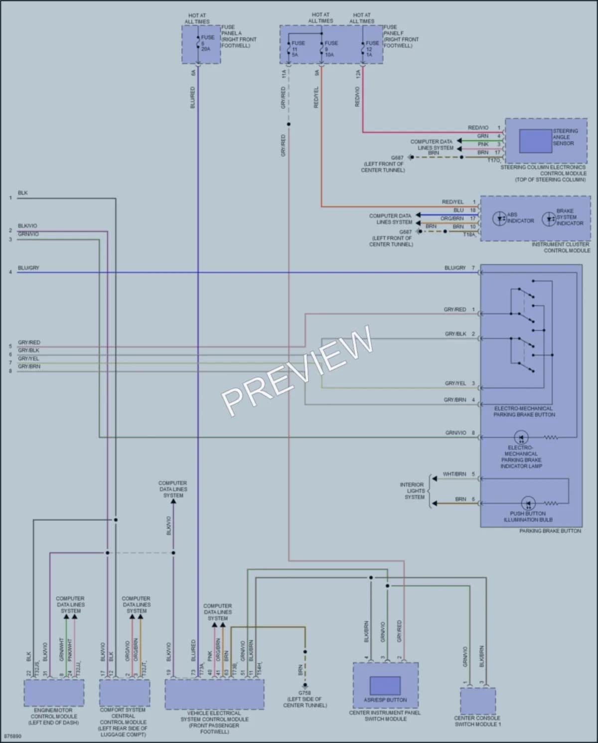 2024 Audi Q8Sportbacketron Anti Lock Brakes wiring diagram preview