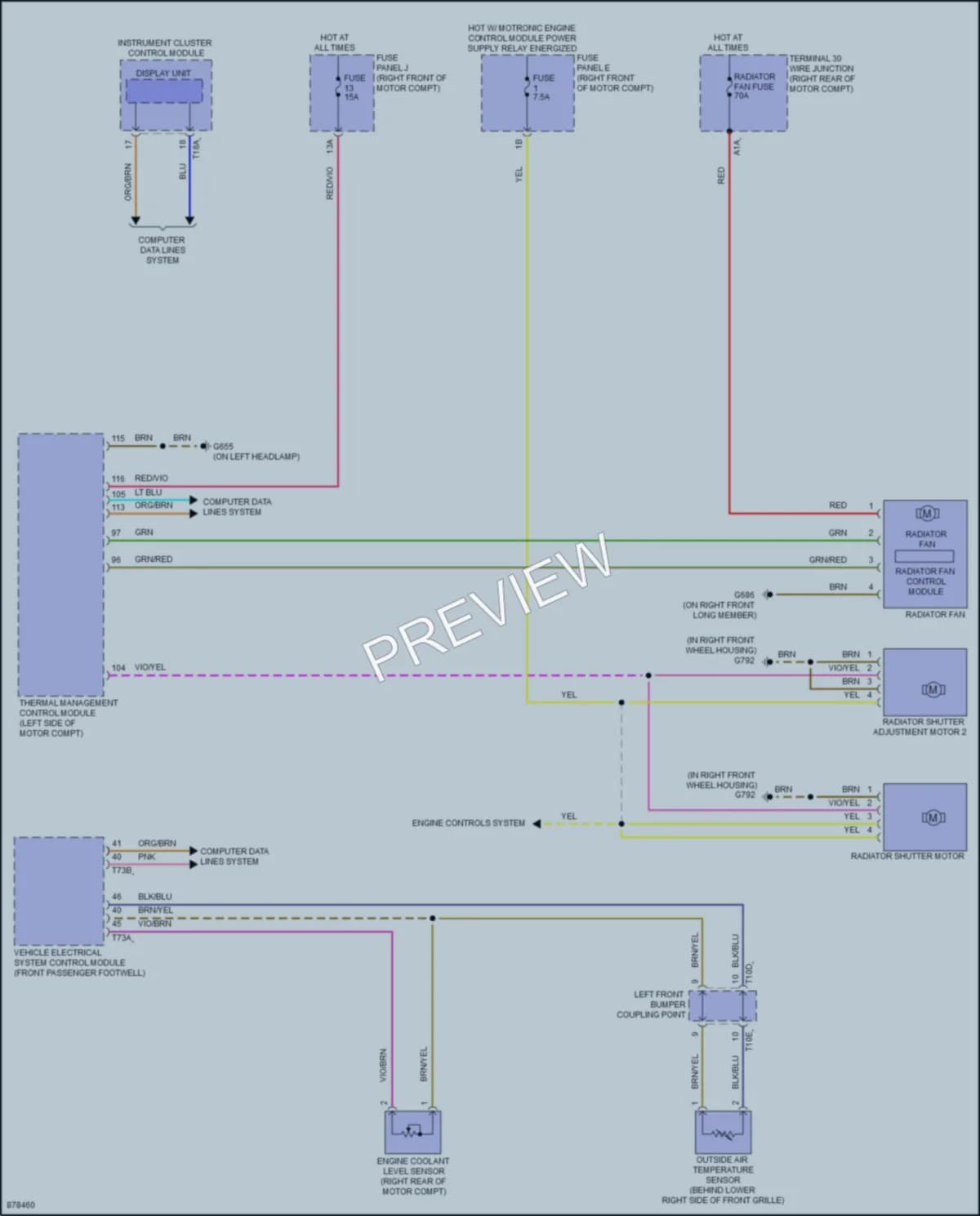 2024 Audi Q8Sportbacketron Cooling Fan wiring diagram preview