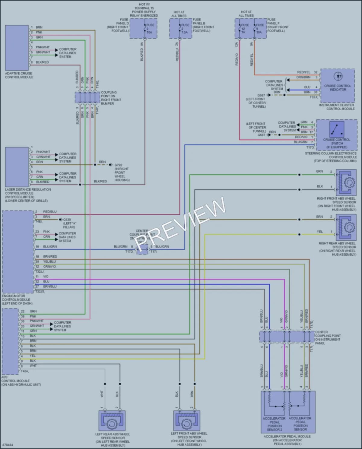 2024 Audi Q8Sportbacketron Cruise Control wiring diagram preview