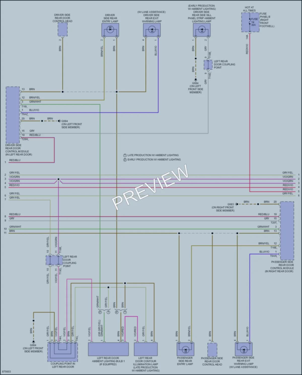 2024 Audi Q8etronSportback Interior Lights wiring diagram preview