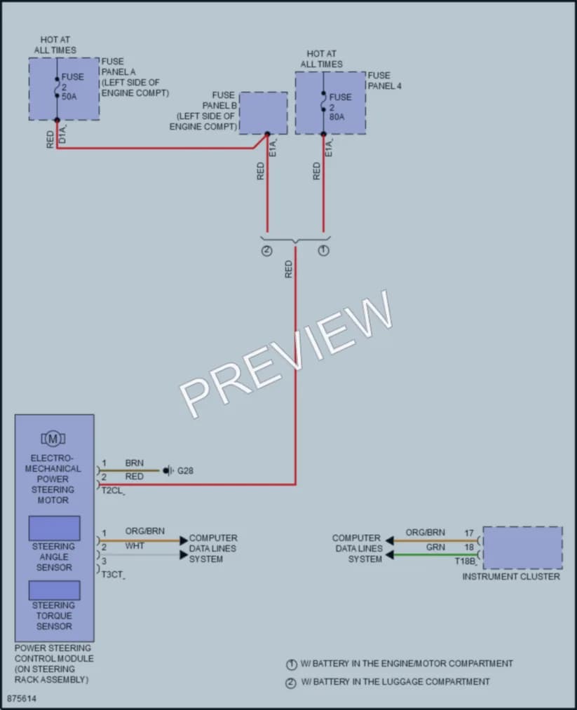 2024 Audi RS3 Electronic Power Steering wiring diagram preview
