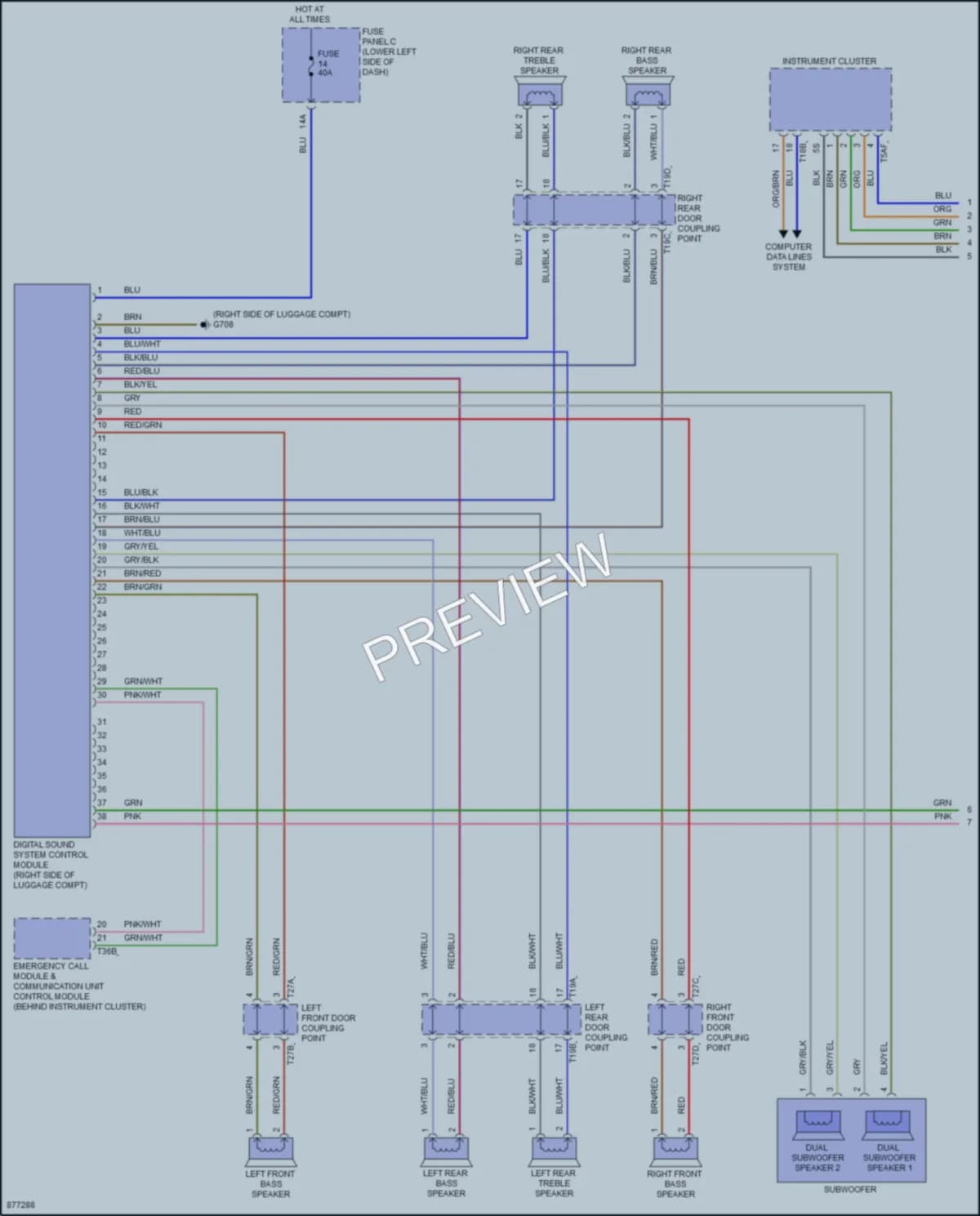 2024 Audi RS3 Radio wiring diagram preview