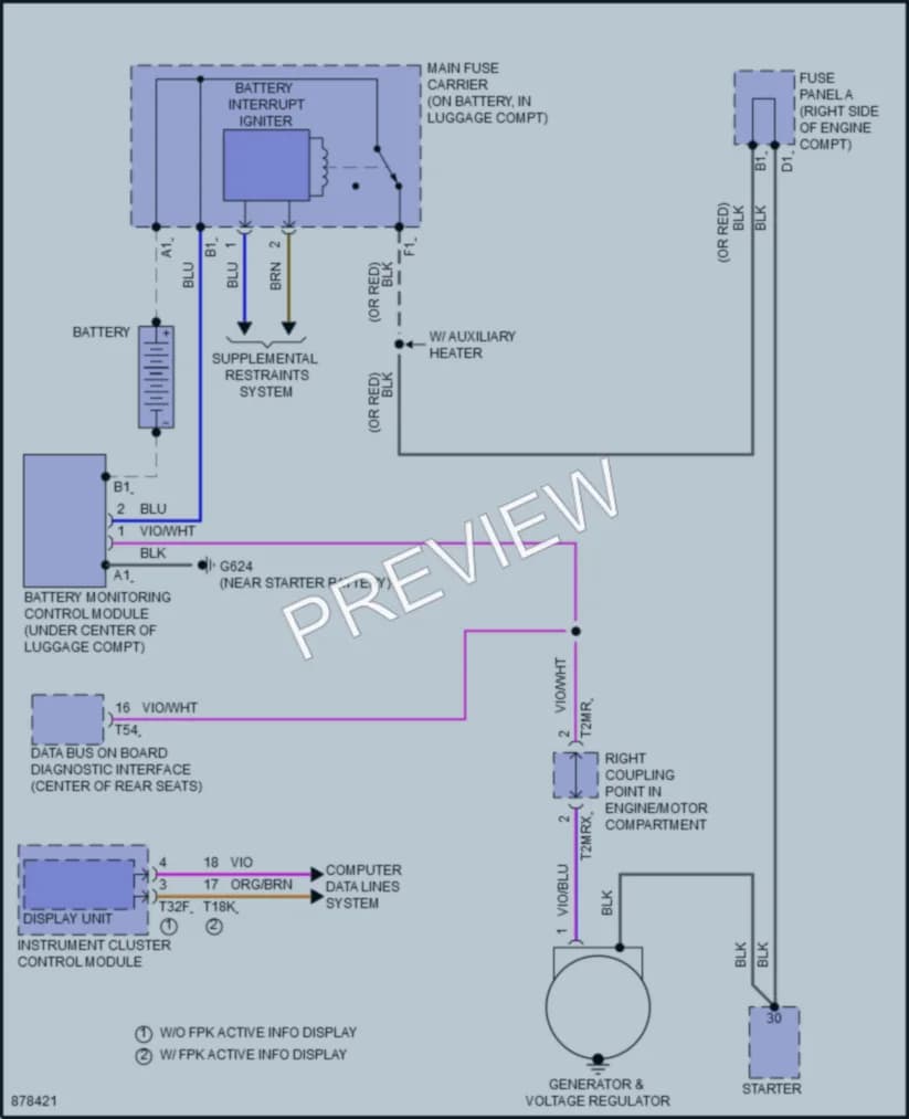 2024 Audi RS5 Starting Charging wiring diagram preview