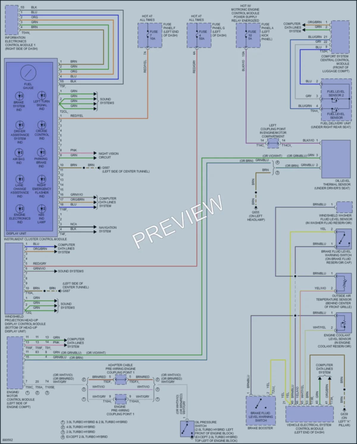 2024 Audi RS6 Instrument Cluster wiring diagram preview