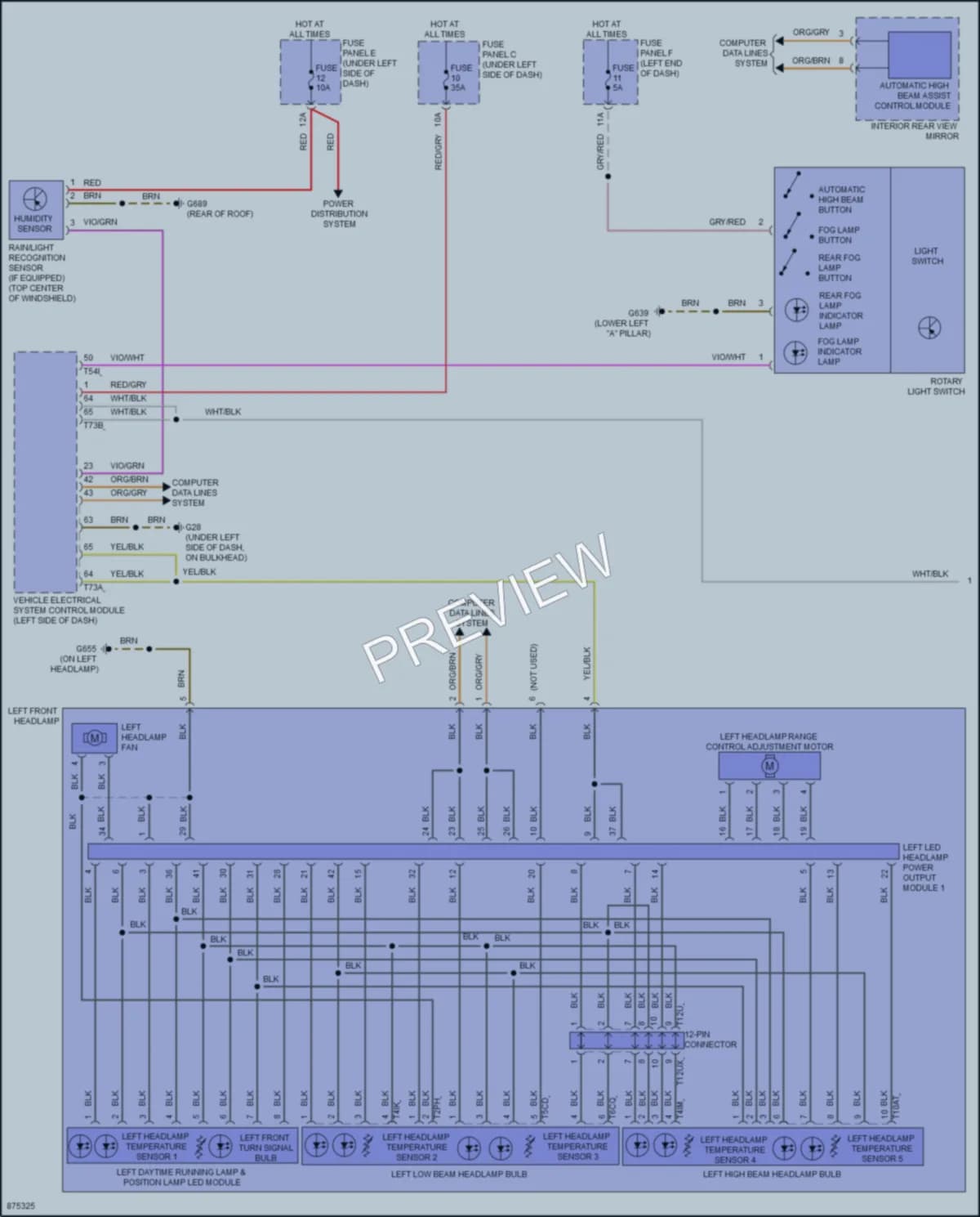 2024 Audi RSQ8 Headlights wiring diagram preview