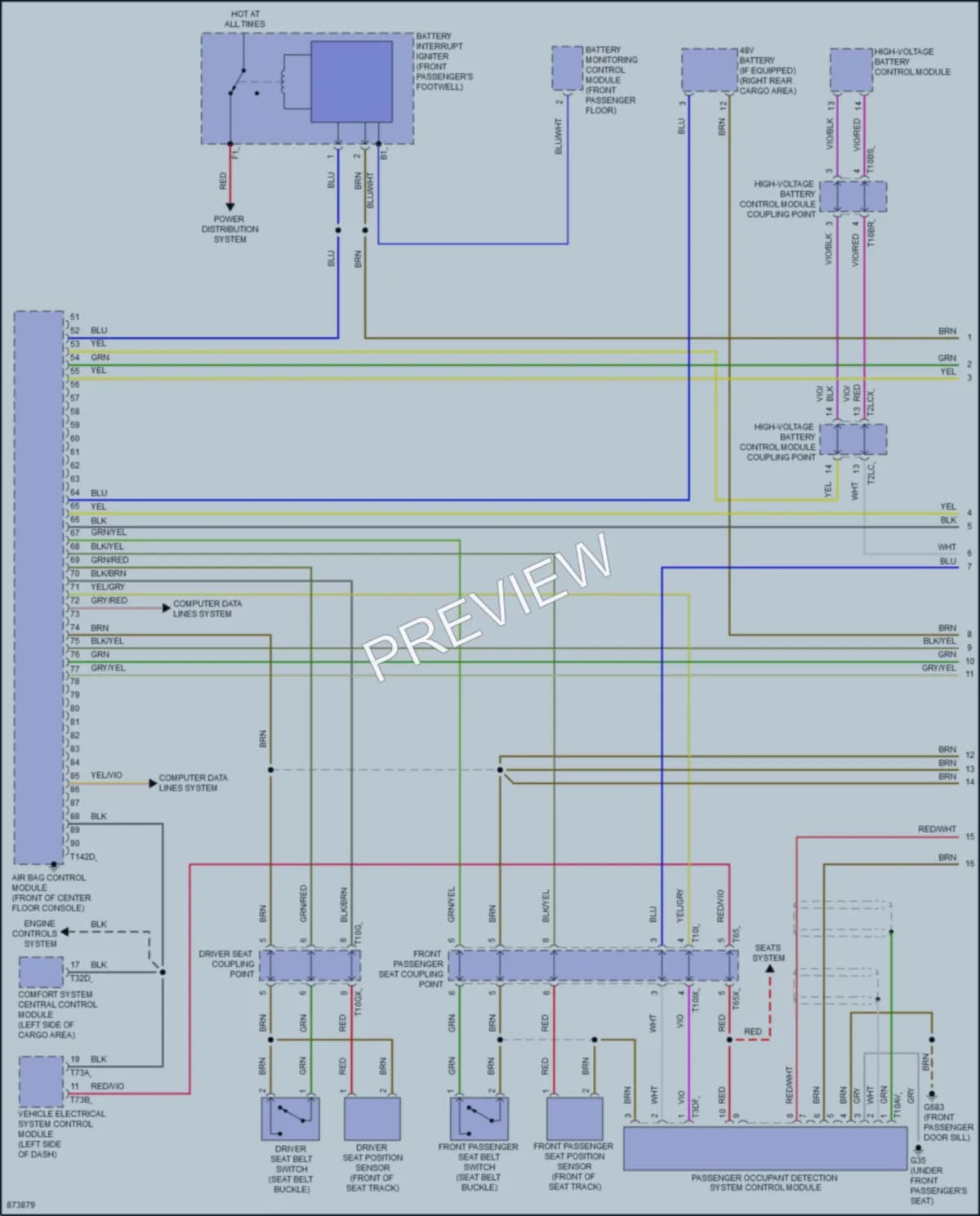 2024 Audi RSQ8 Supplemental Restraints wiring diagram preview