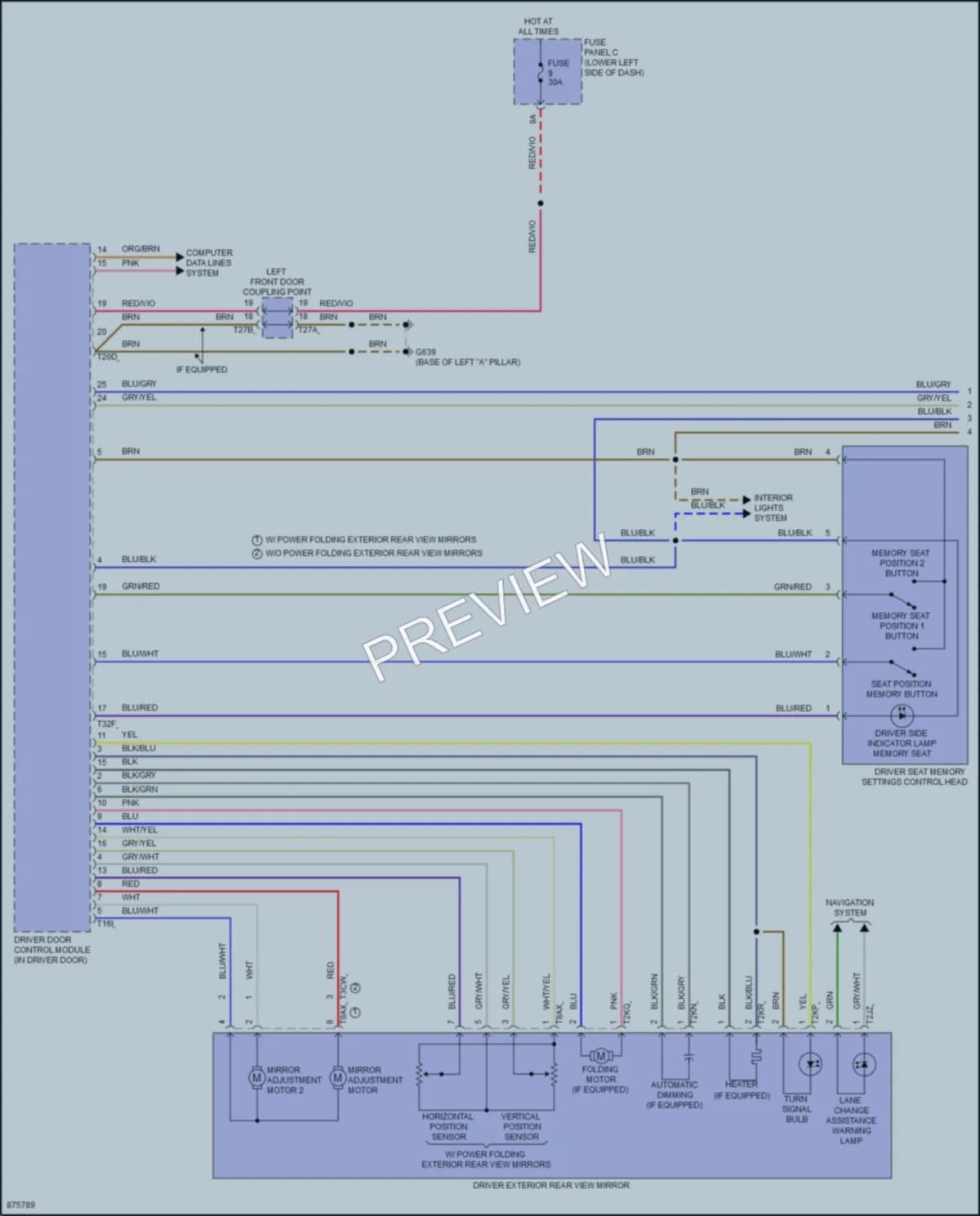 2024 Audi S3 Memory Systems wiring diagram preview