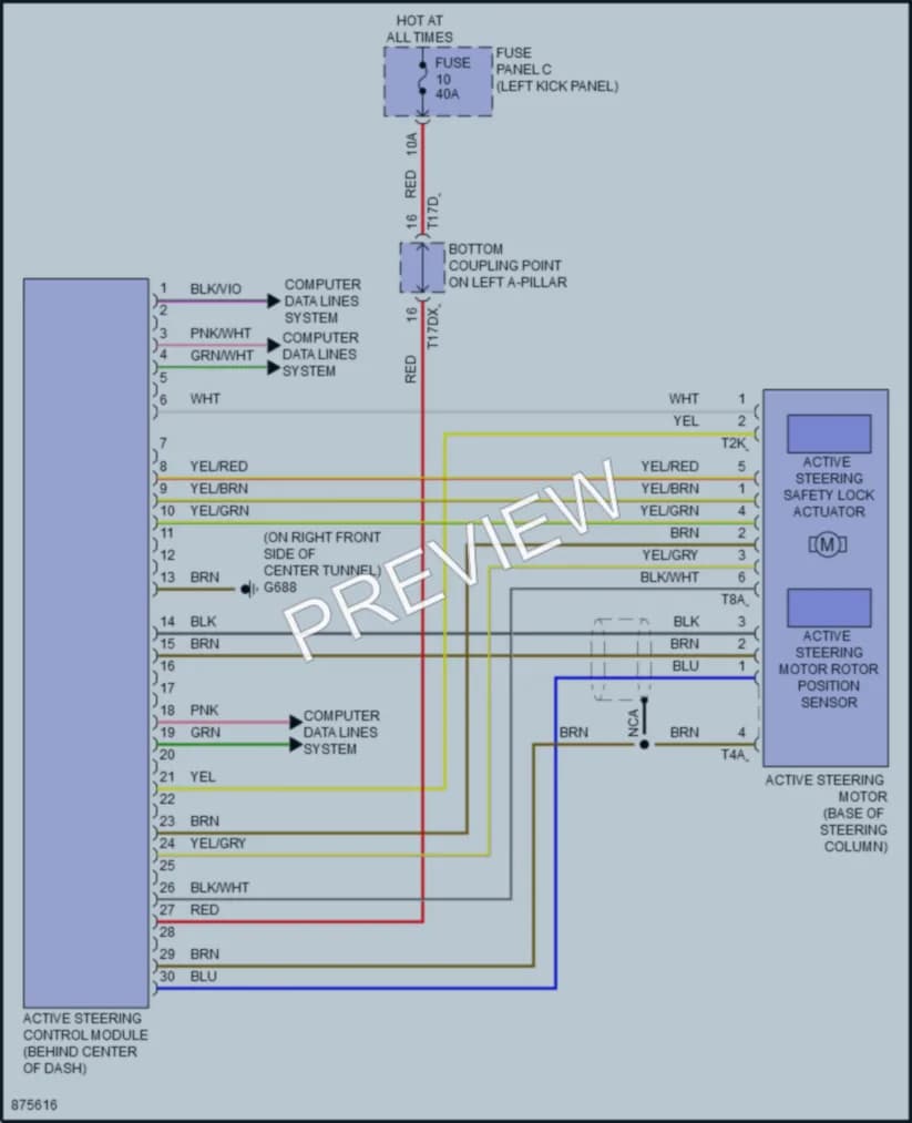 2024 Audi S6 Electronic Power Steering wiring diagram preview