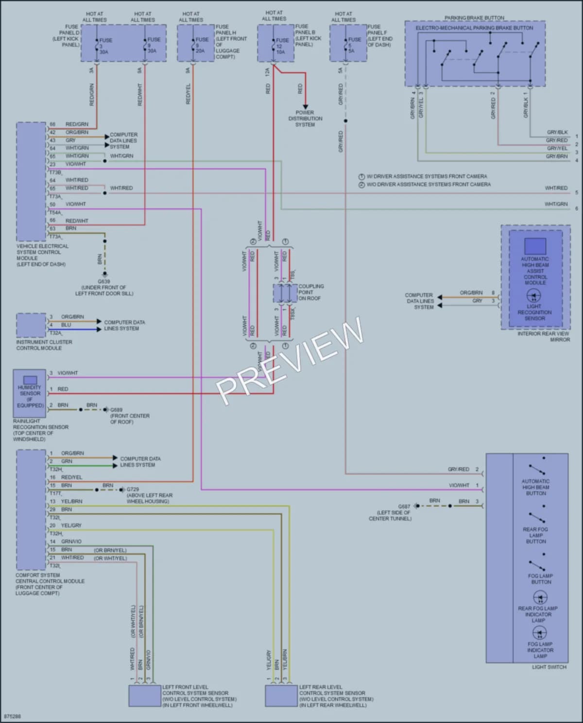 2024 Audi S7 Headlights wiring diagram preview