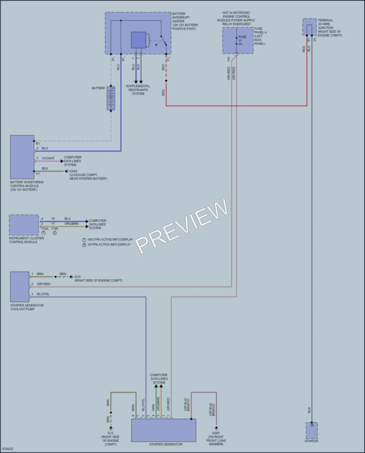 2024 Audi S7 Starting Charging wiring diagram preview