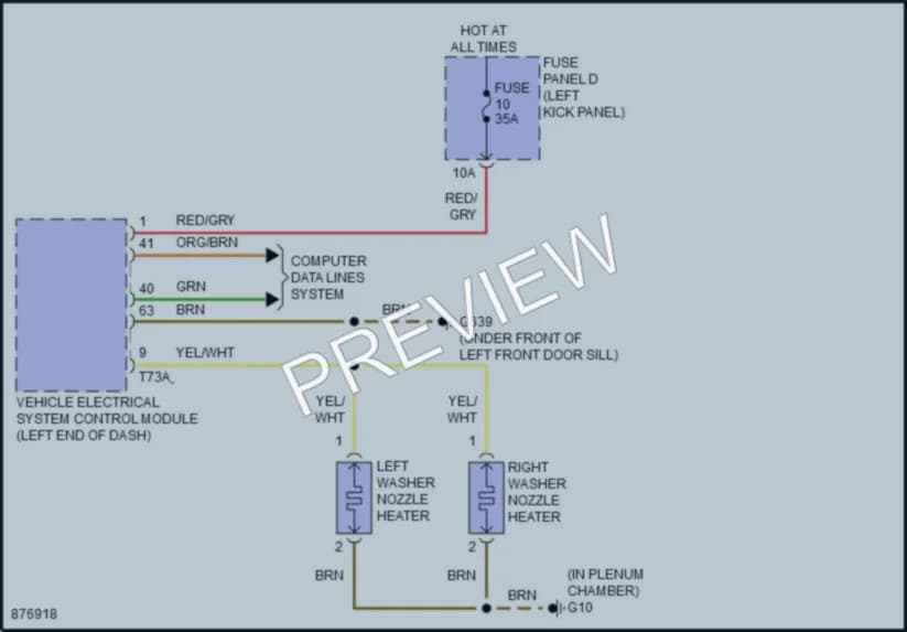 2024 Audi S7 Wiper Washer wiring diagram preview
