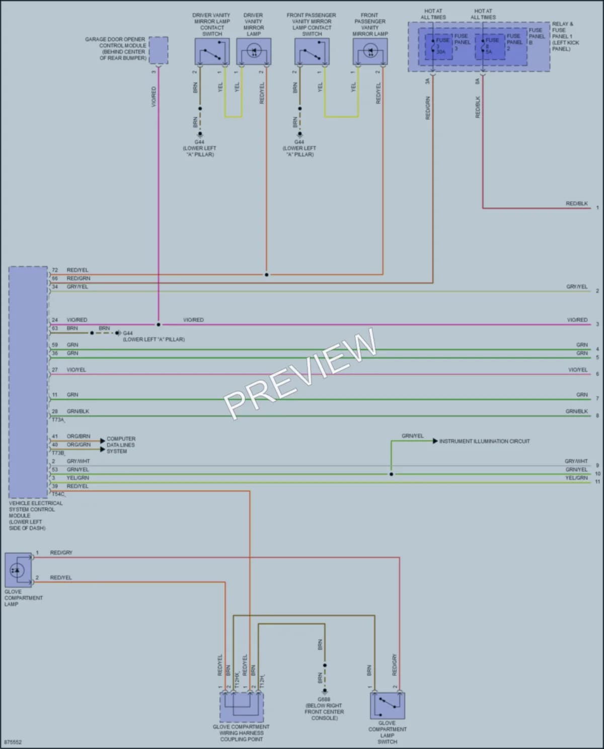 2024 Audi SQ5 Interior Lights wiring diagram preview