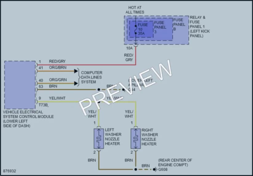 2024 Audi SQ5Sportback Wiper Washer wiring diagram preview