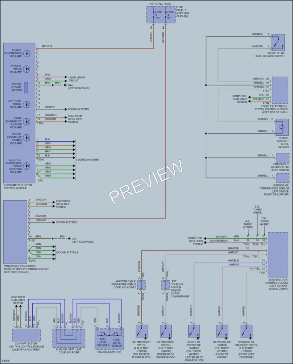 2024 Audi SQ7 Instrument Cluster wiring diagram preview
