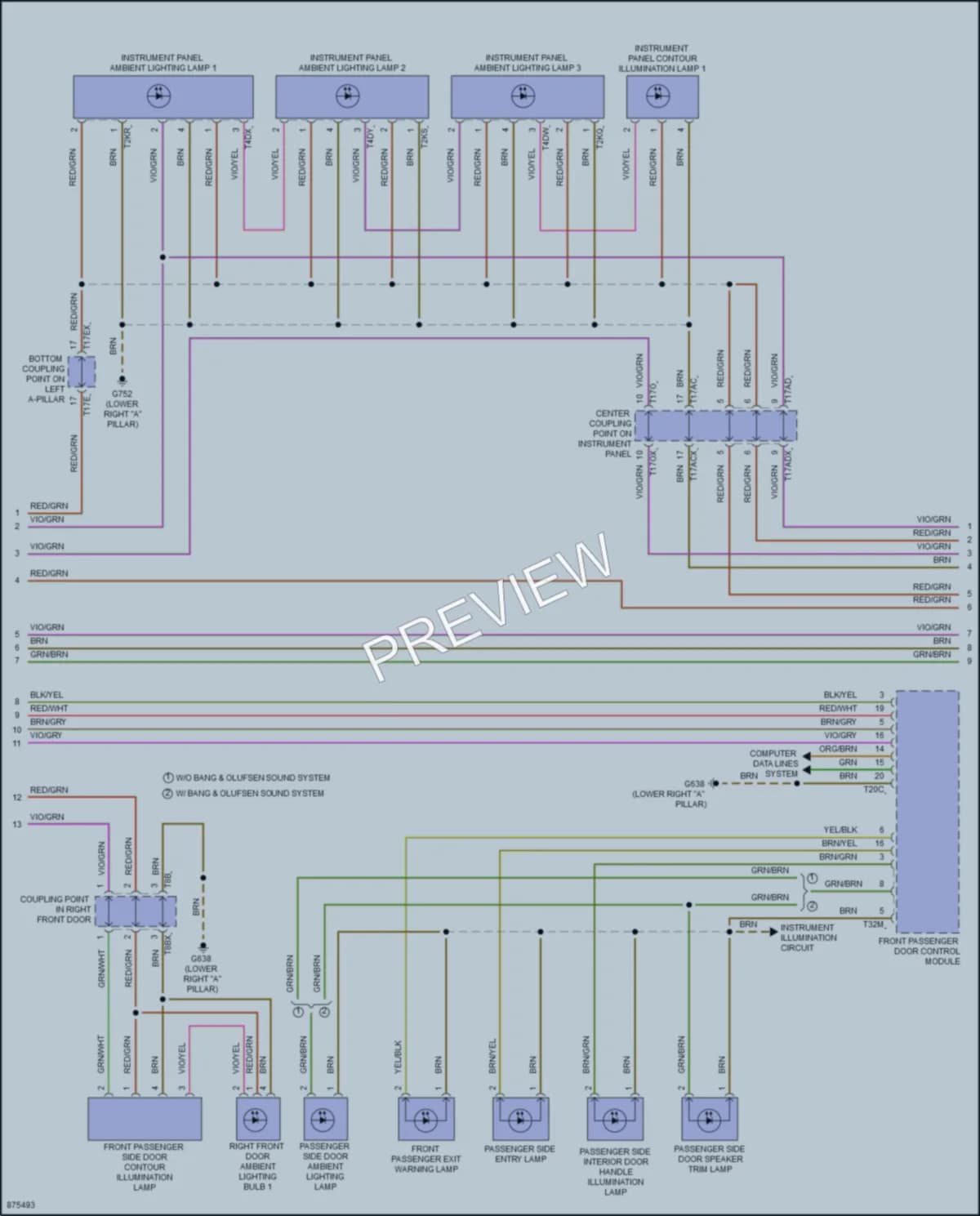 2024 Audi SQ8 Interior Lights wiring diagram preview