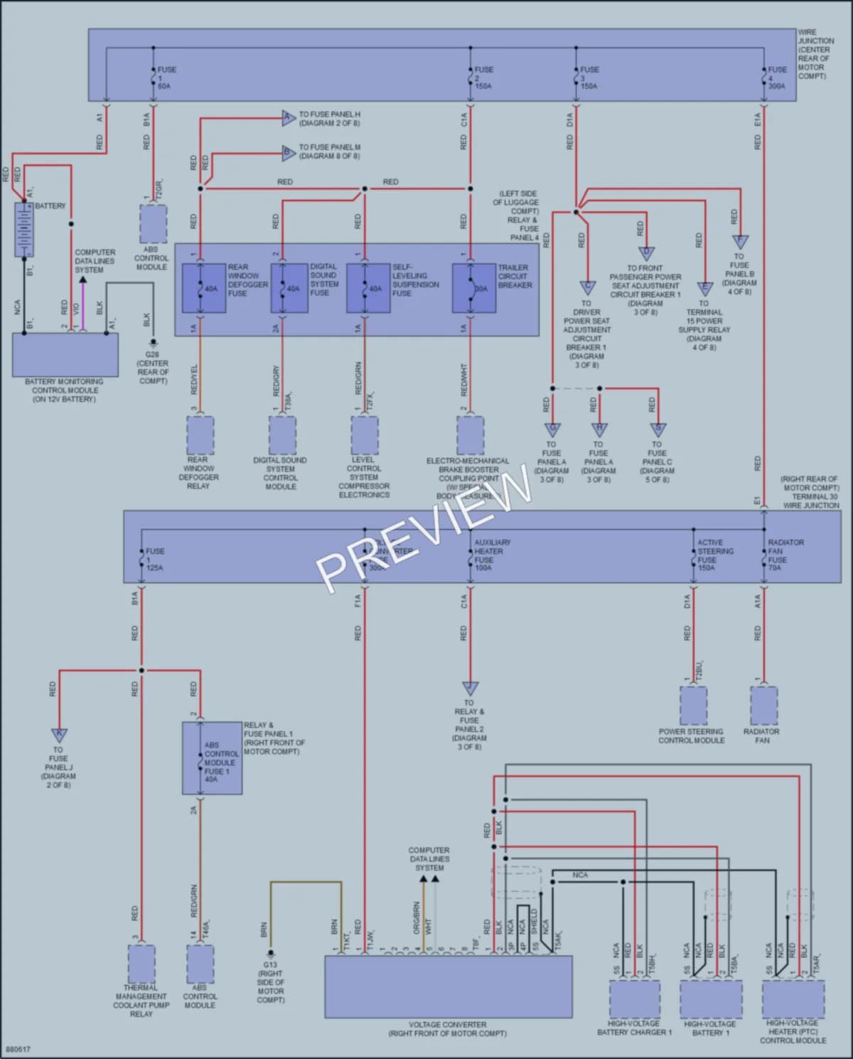 2024 Audi SQ8etron Power Distribution wiring diagram preview