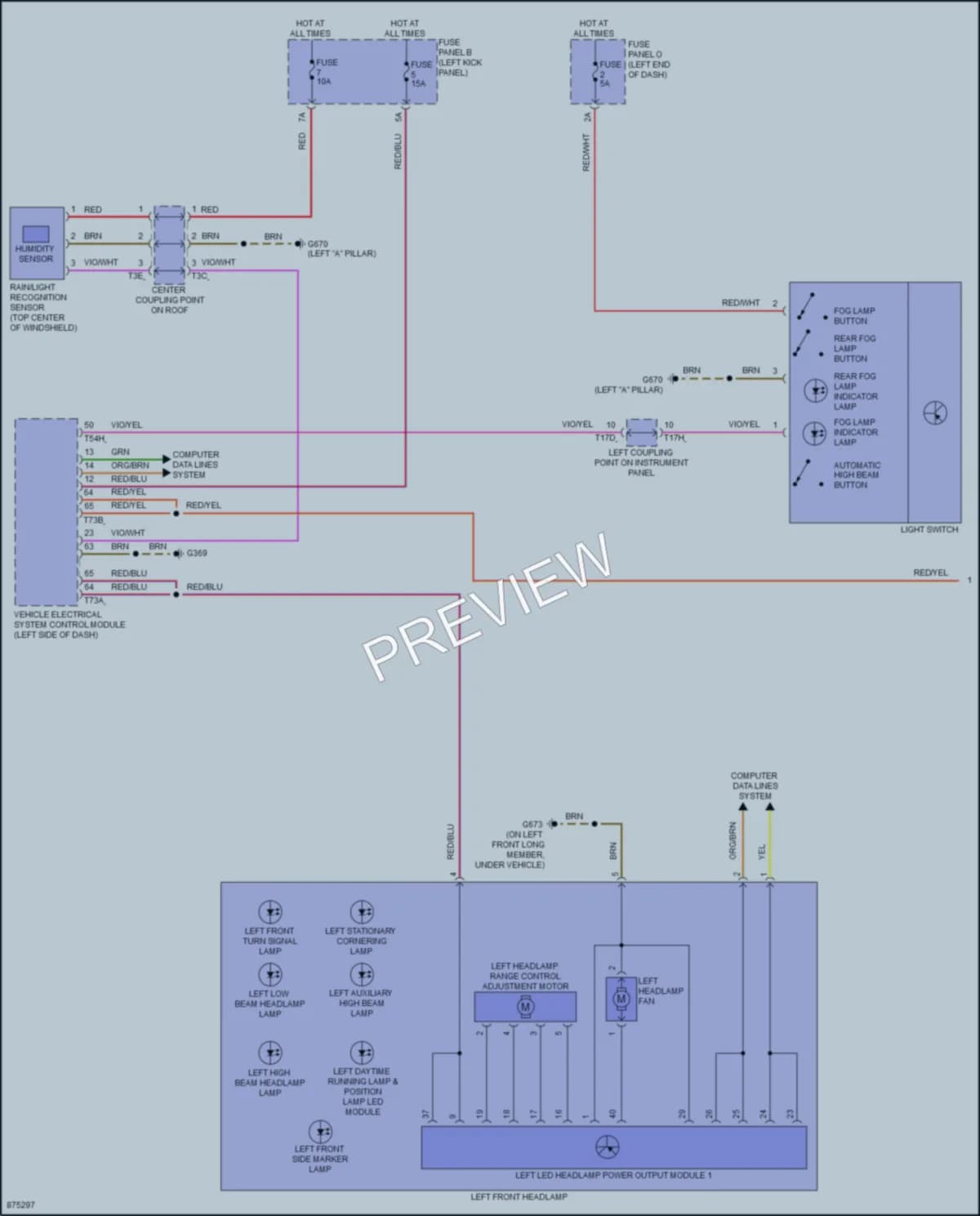 2024 Audi etronGT Headlights wiring diagram preview