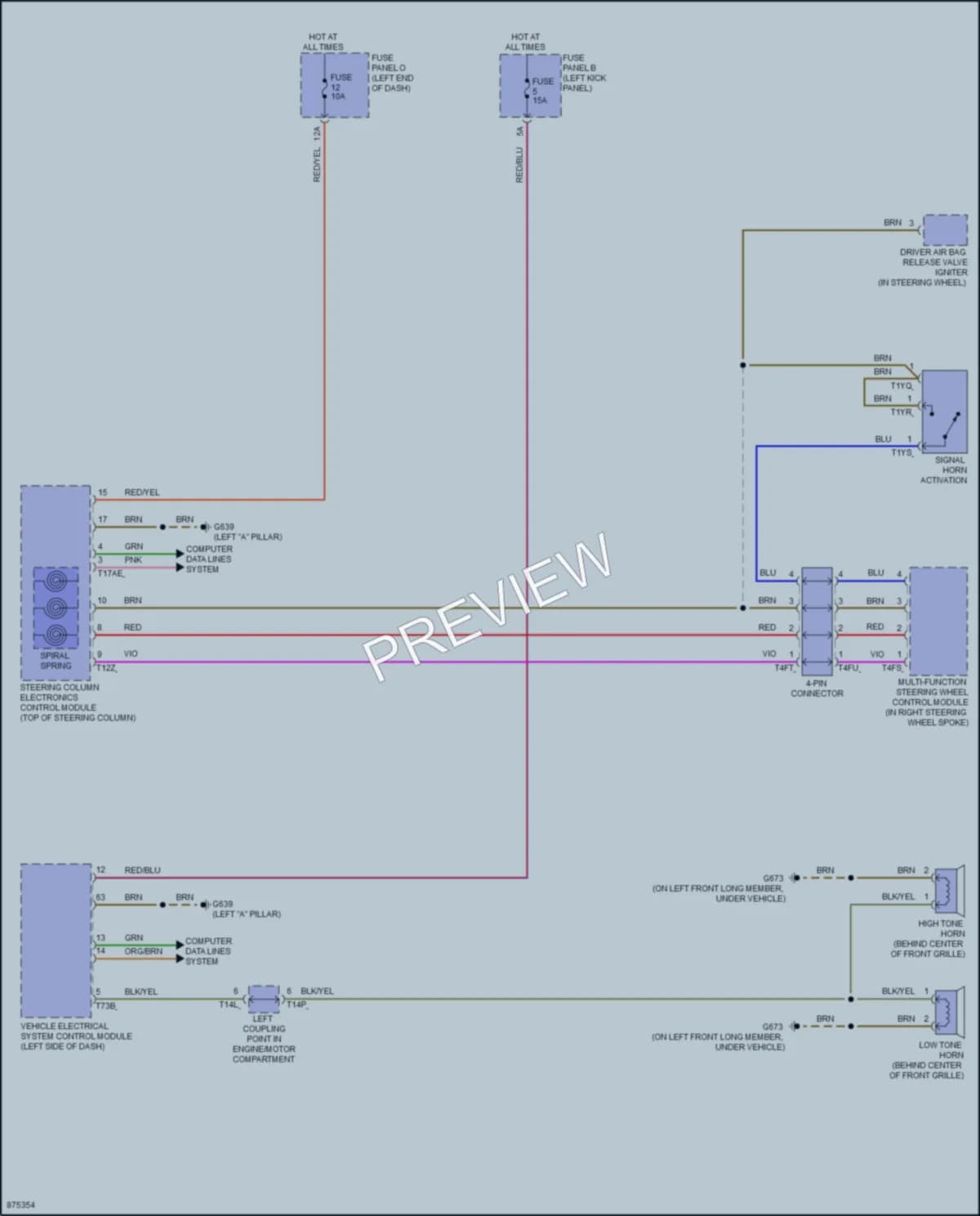 2024 Audi etronGT Horn wiring diagram preview