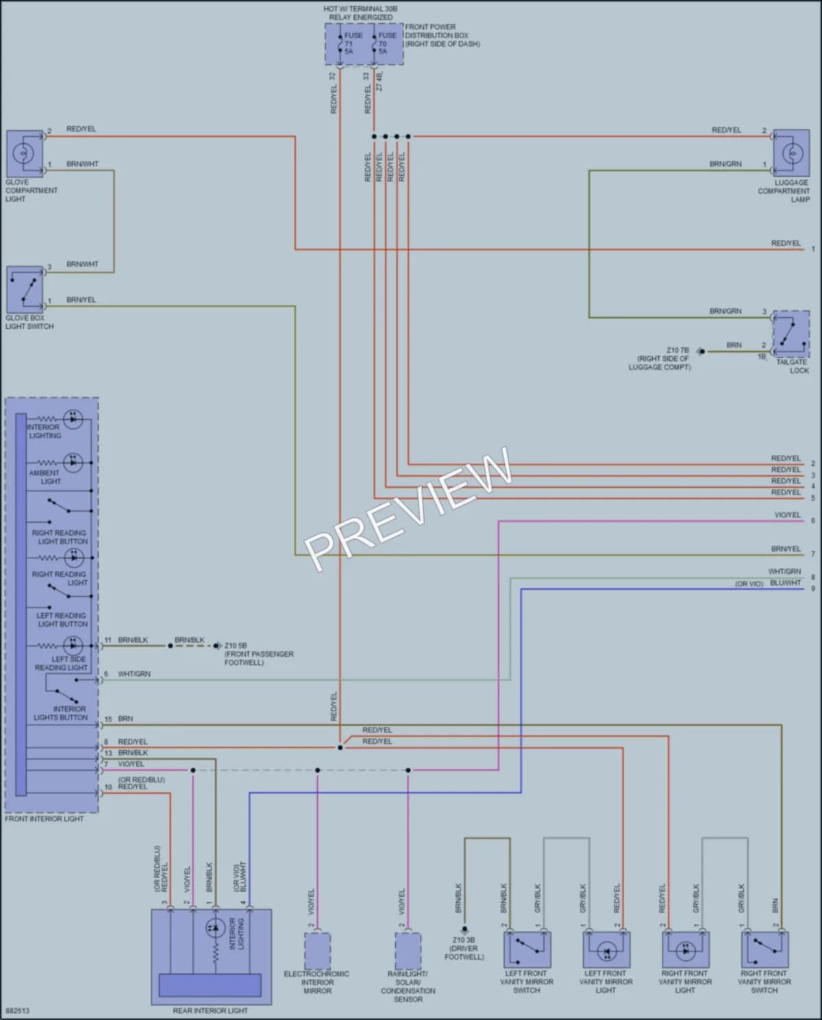 2024 BMW 228iGranCoupe Interior Lights wiring diagram preview
