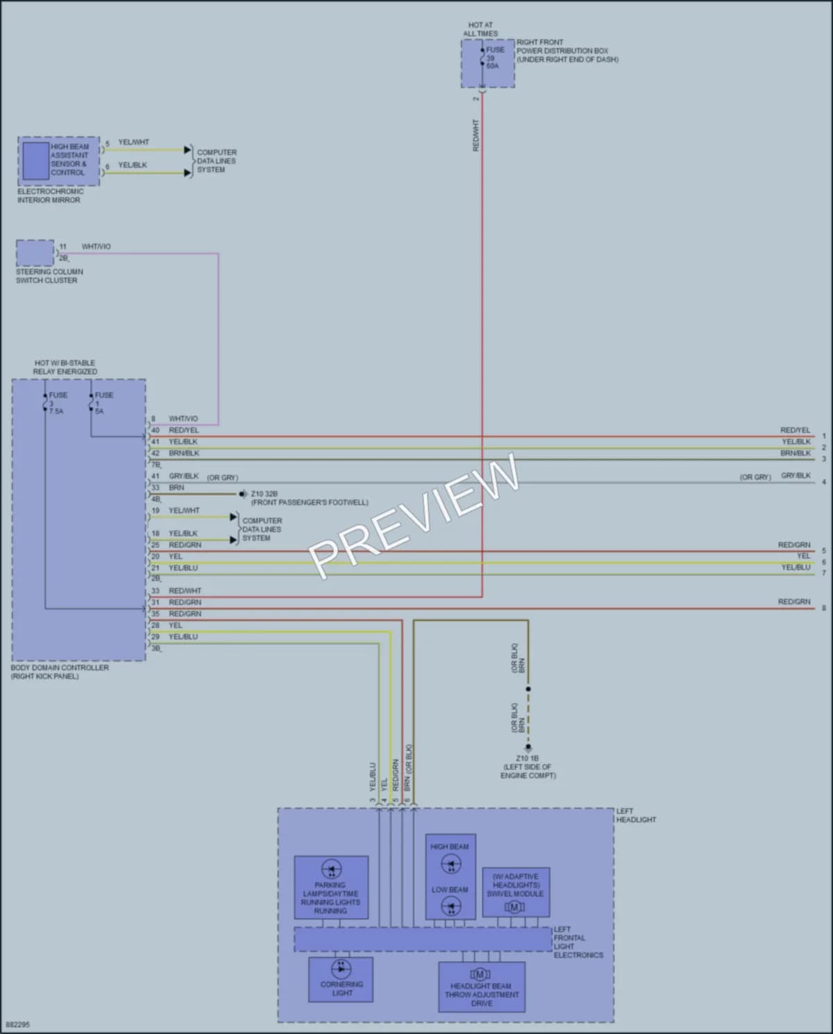 2024 BMW 230i Headlights wiring diagram preview