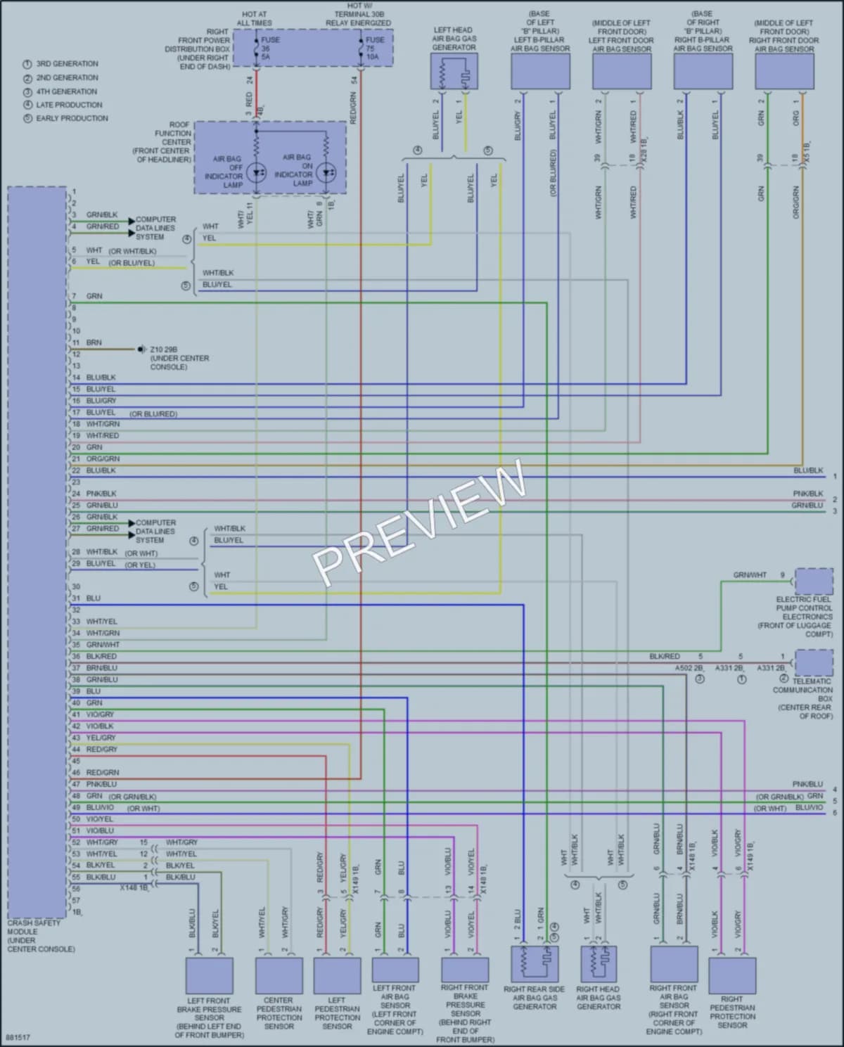 2024 BMW 230i Supplemental Restraints wiring diagram preview