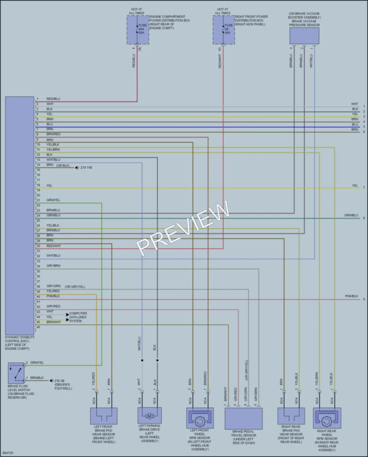 2024 BMW 330e Anti Lock Brakes wiring diagram preview