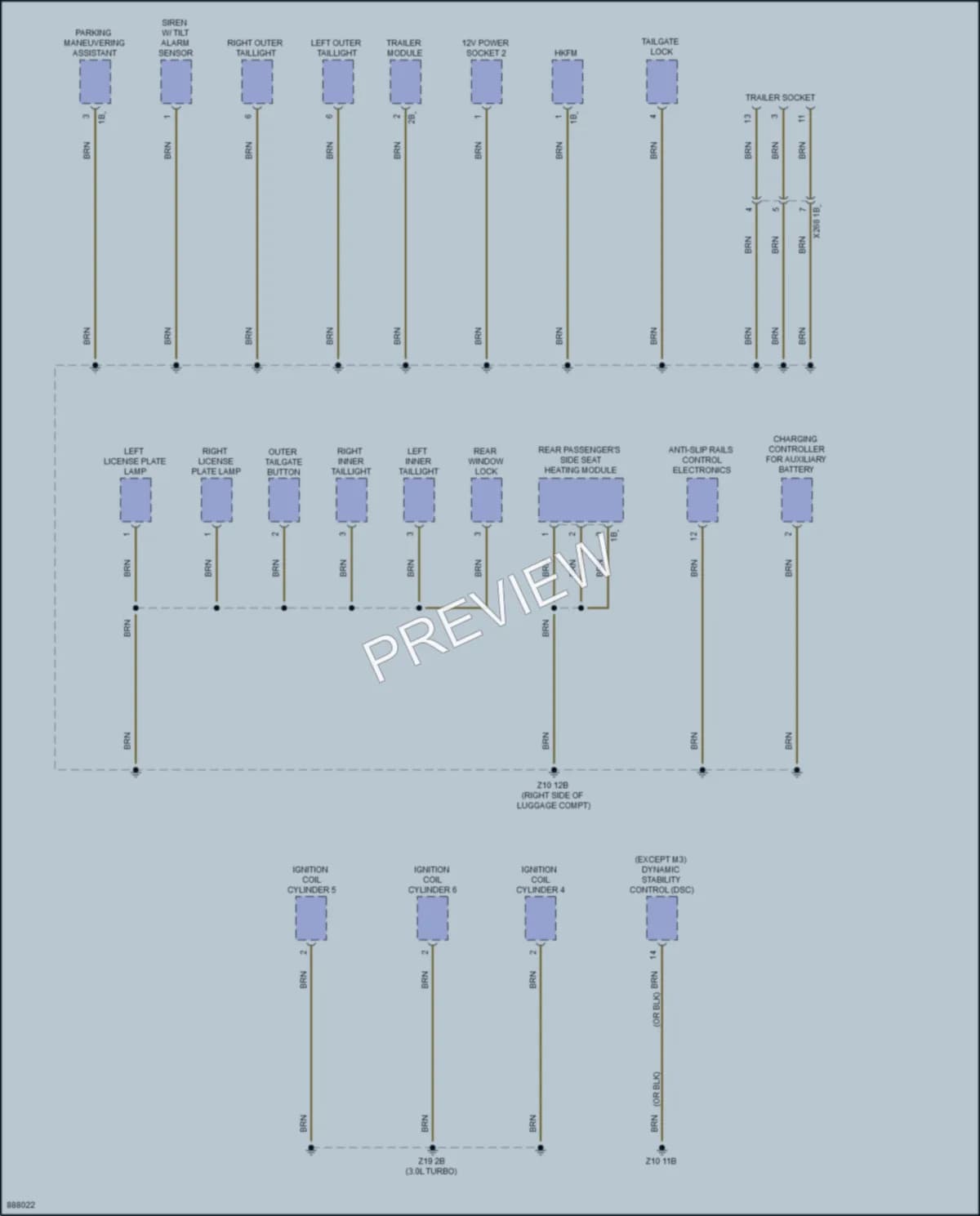 2024 BMW 330e Ground Distribution wiring diagram preview