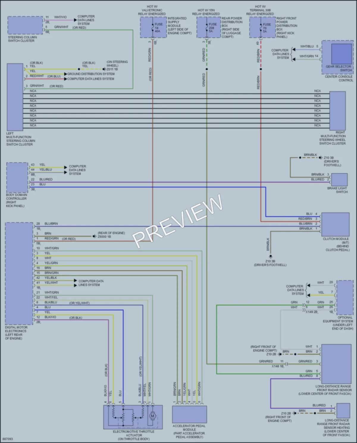 2024 BMW 330i Cruise Control wiring diagram preview