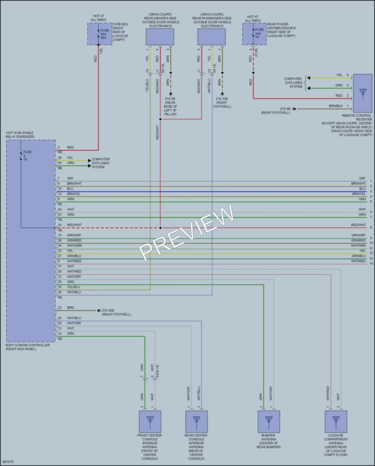 2024 BMW 430i Anti Theft wiring diagram preview