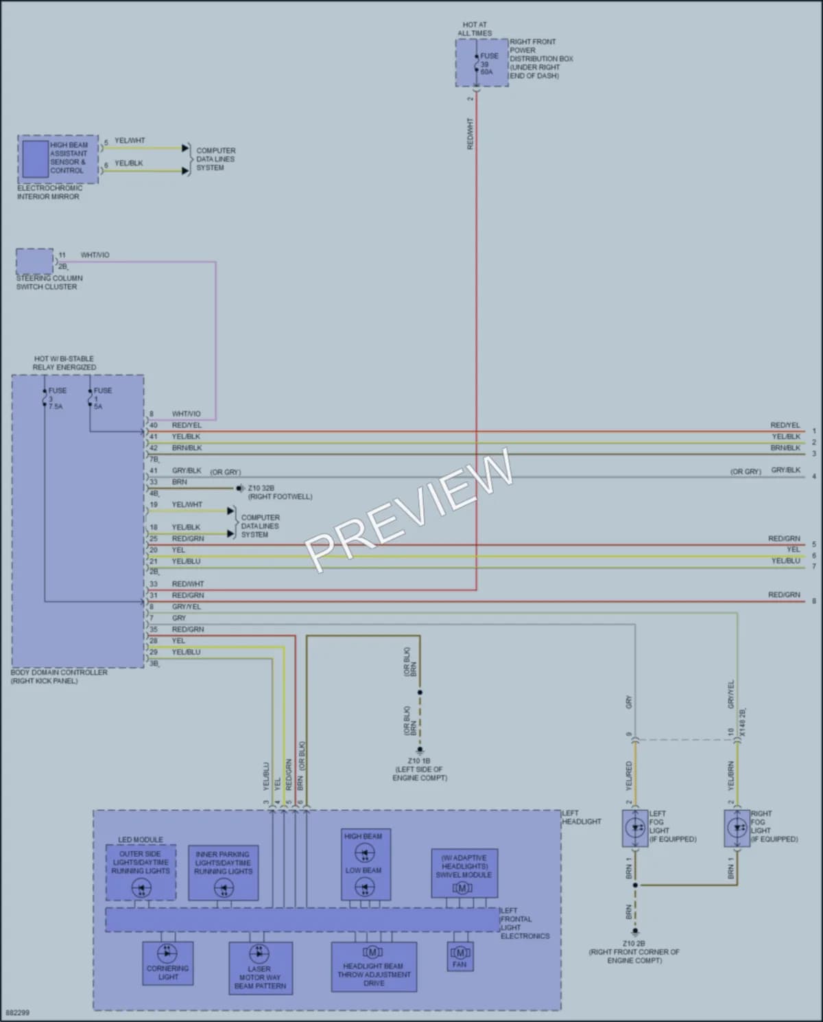 2024 BMW 430i Headlights wiring diagram preview
