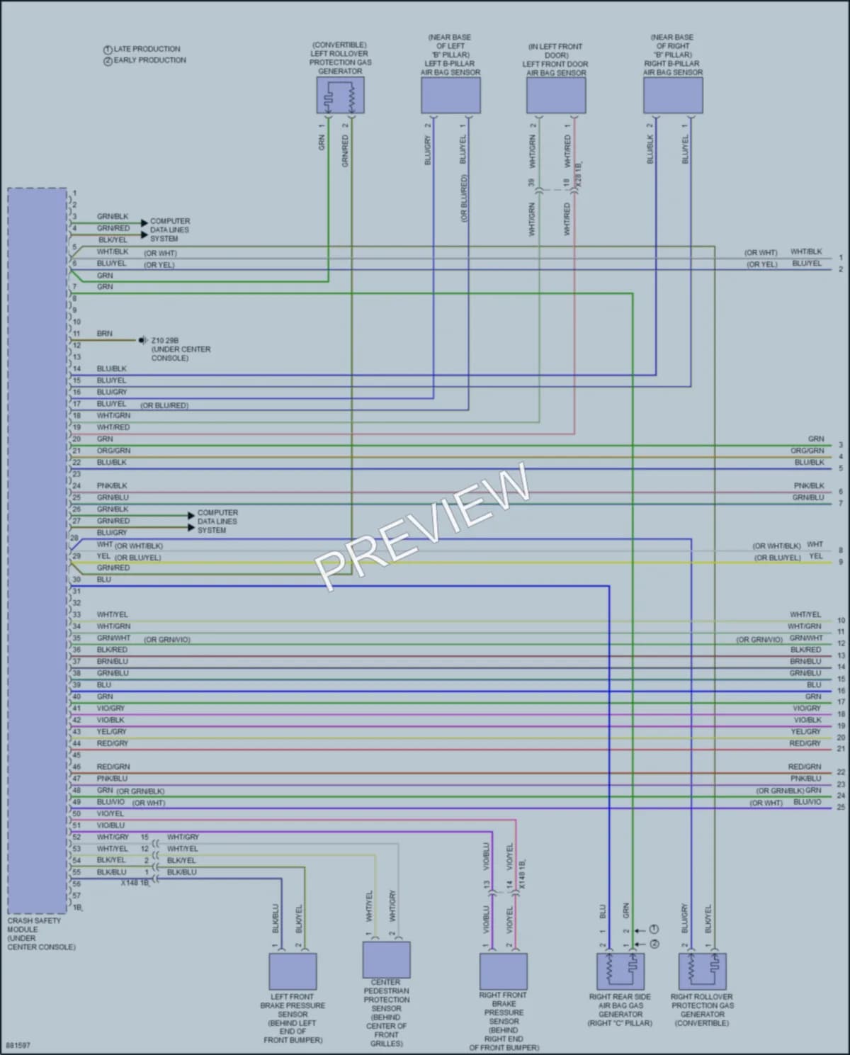 2024 BMW 430iGranCoupe Supplemental Restraints wiring diagram preview