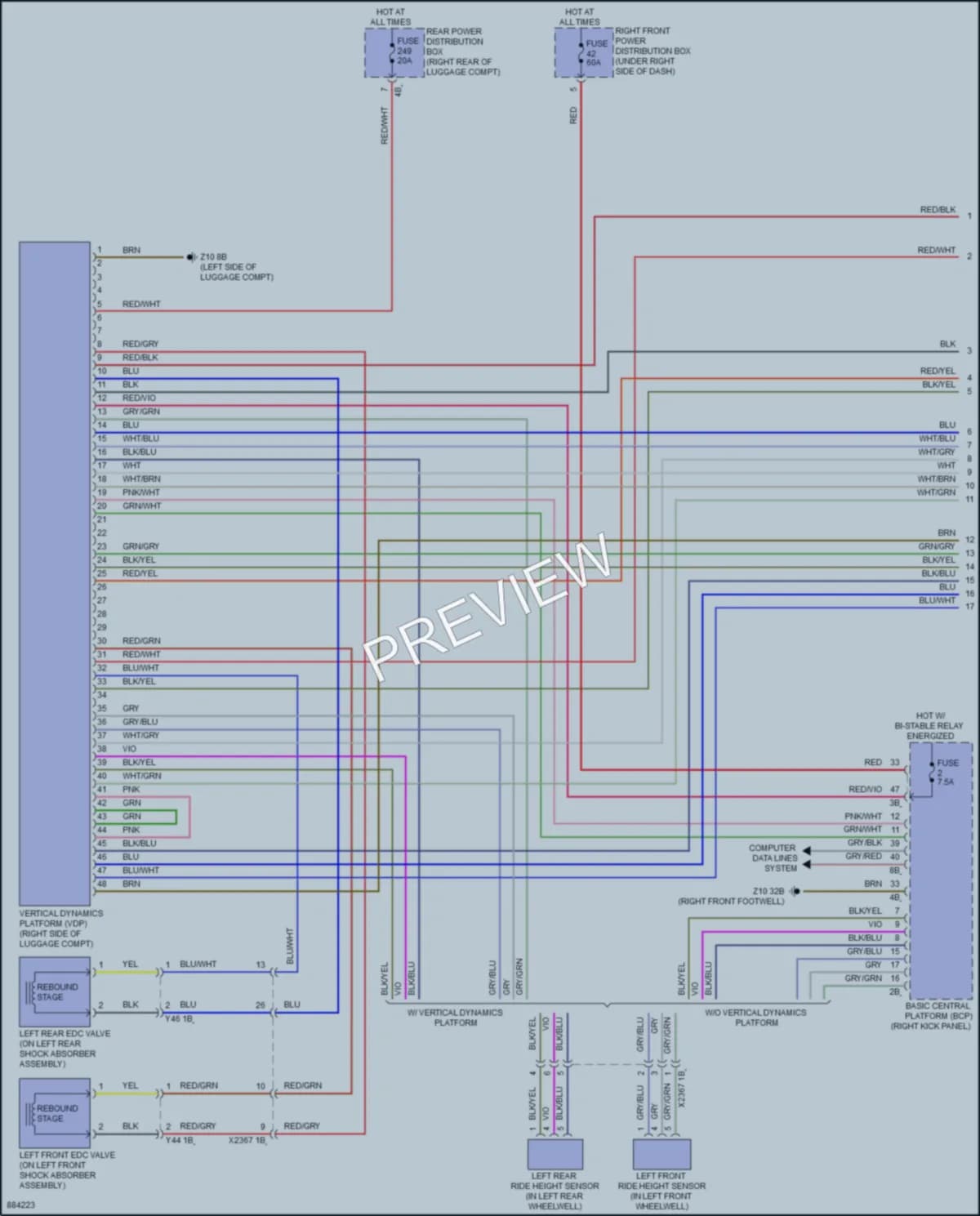 2024 BMW 530i Electronic Suspension wiring diagram preview