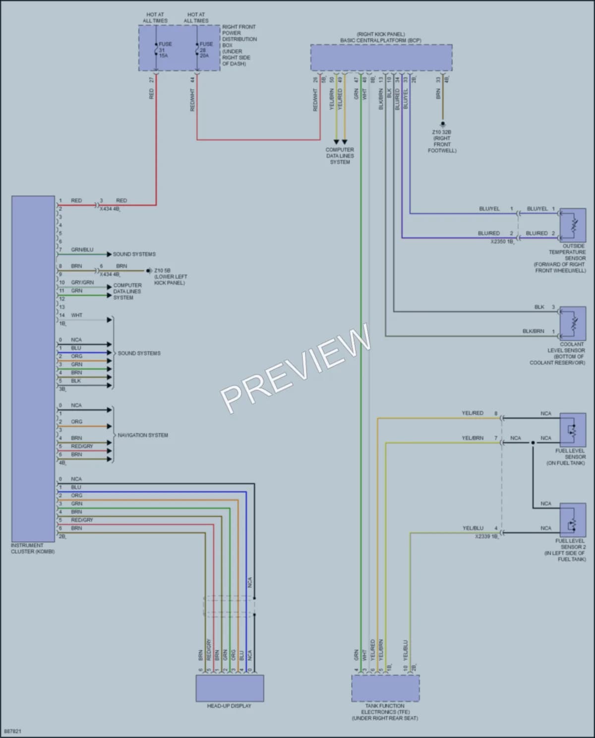 2024 BMW 530i Instrument Cluster wiring diagram preview