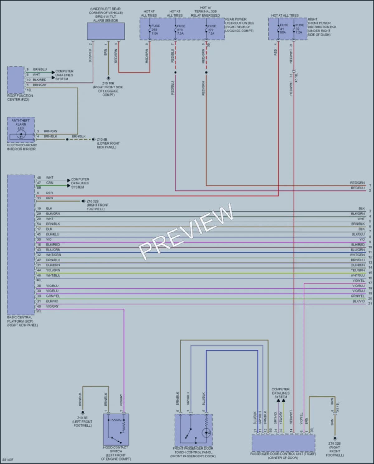2024 BMW 530i Power Door Locks wiring diagram preview