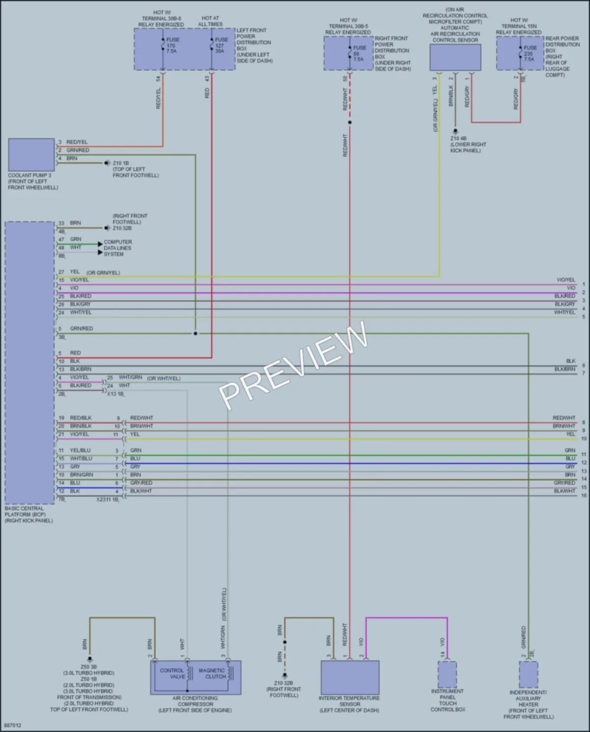2024 BMW 540i Air Conditioning wiring diagram preview