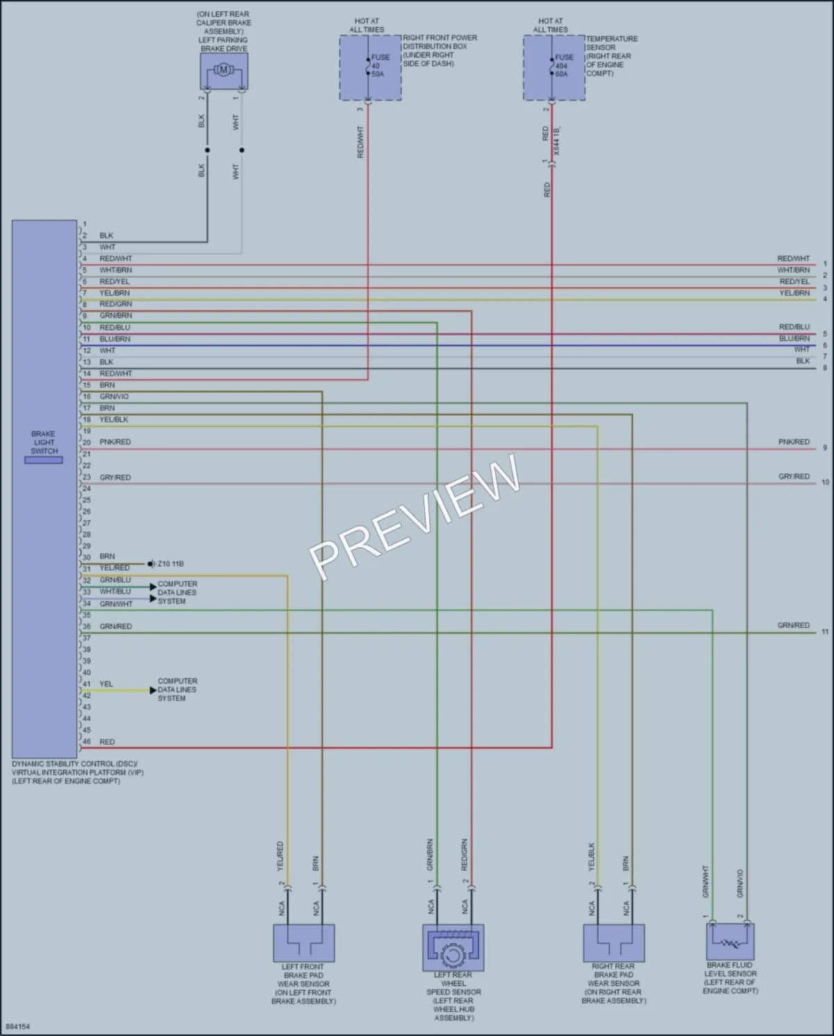 2024 BMW 540i Anti Lock Brakes wiring diagram preview
