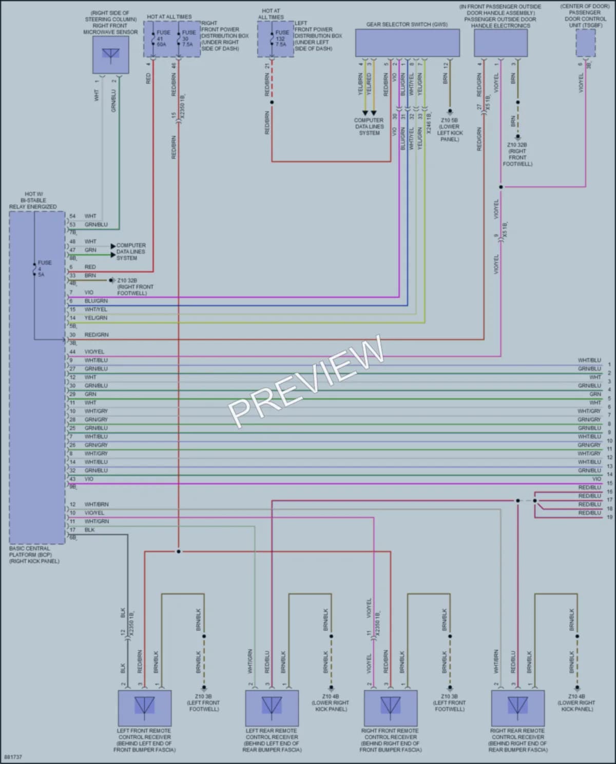 2024 BMW 540i Anti Theft wiring diagram preview