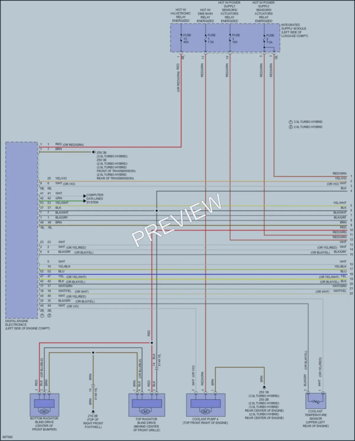 2024 BMW 540i Cooling Fan wiring diagram preview