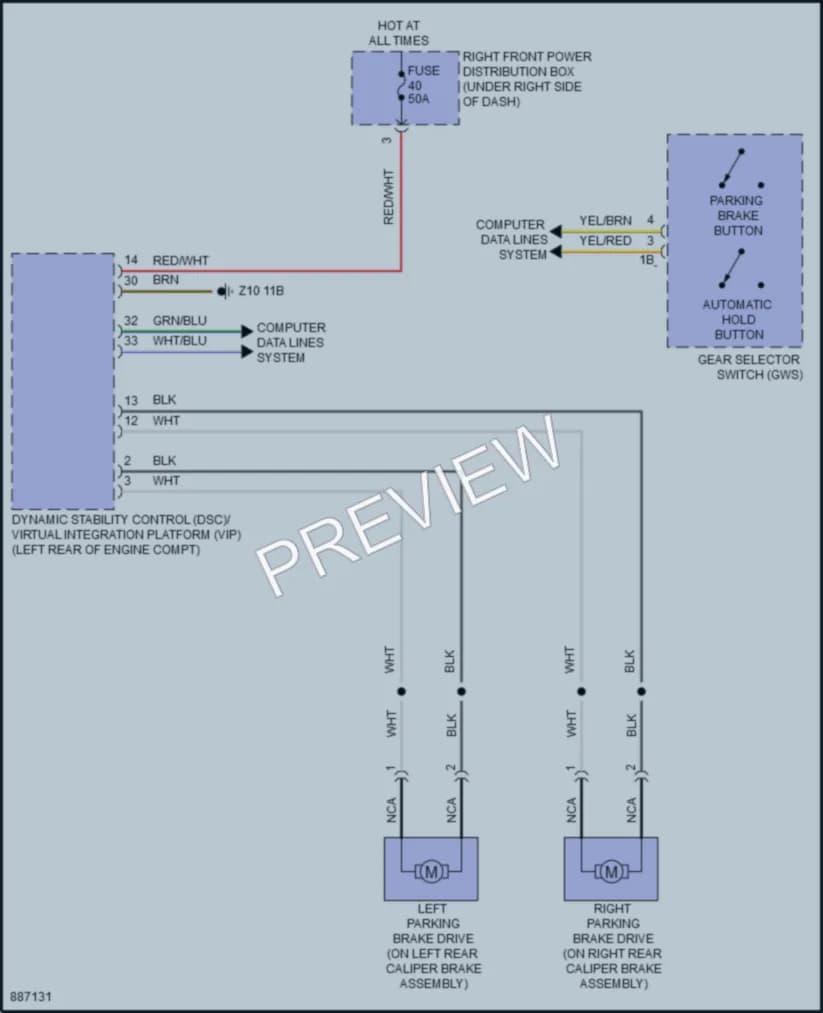 2024 BMW 540i Shift Interlock wiring diagram preview