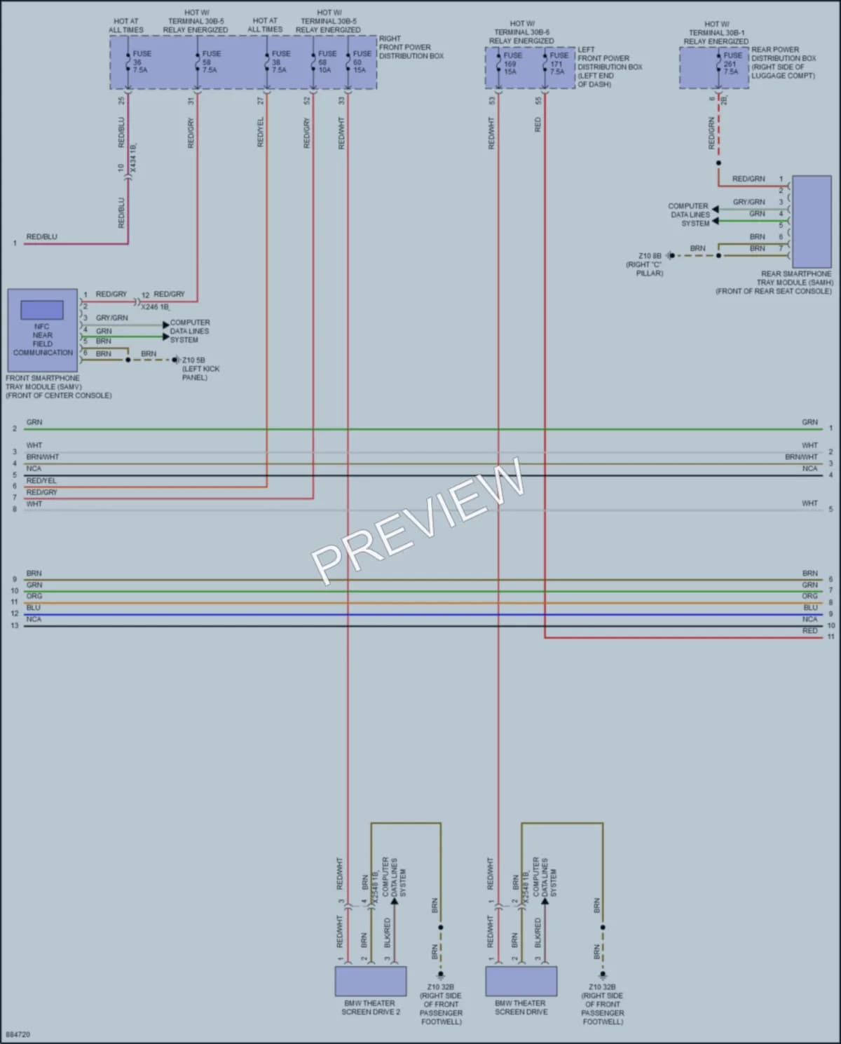 2024 BMW 740i Navigation wiring diagram preview