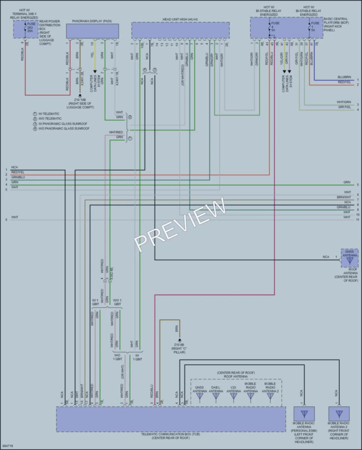 2024 BMW 760i Navigation wiring diagram preview