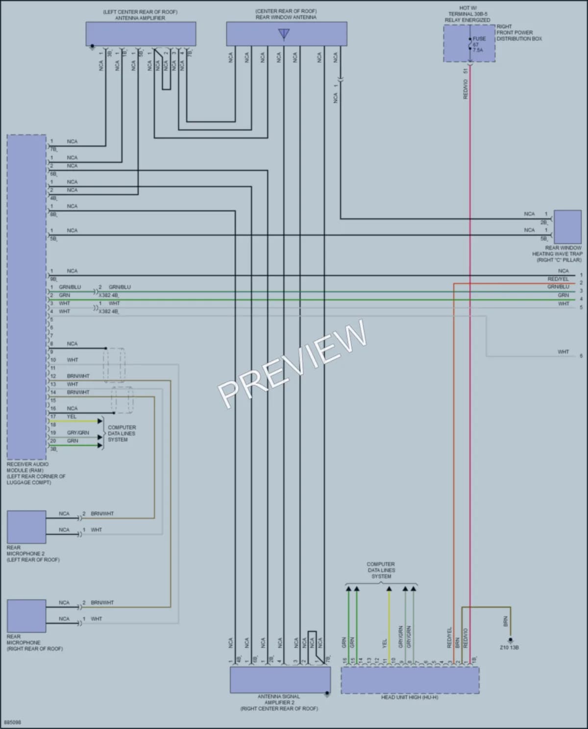 2024 BMW 760i Radio wiring diagram preview