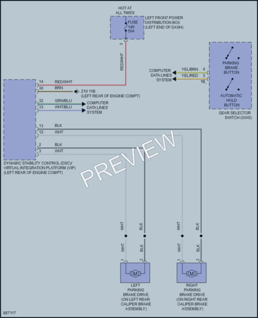 2024 BMW 760i Shift Interlock wiring diagram preview